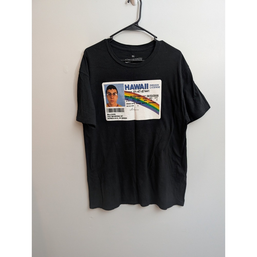 A1 SUPERBAD McLovin Driver License T-SHIRT‎ Mens XL